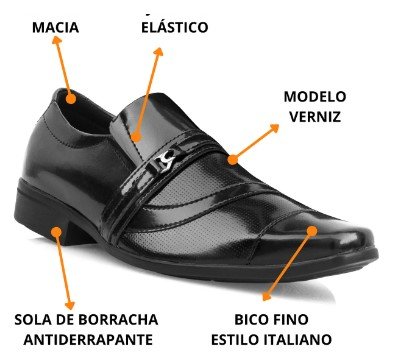 Sapato Social Clássico Vitória - MODELO 1061VP