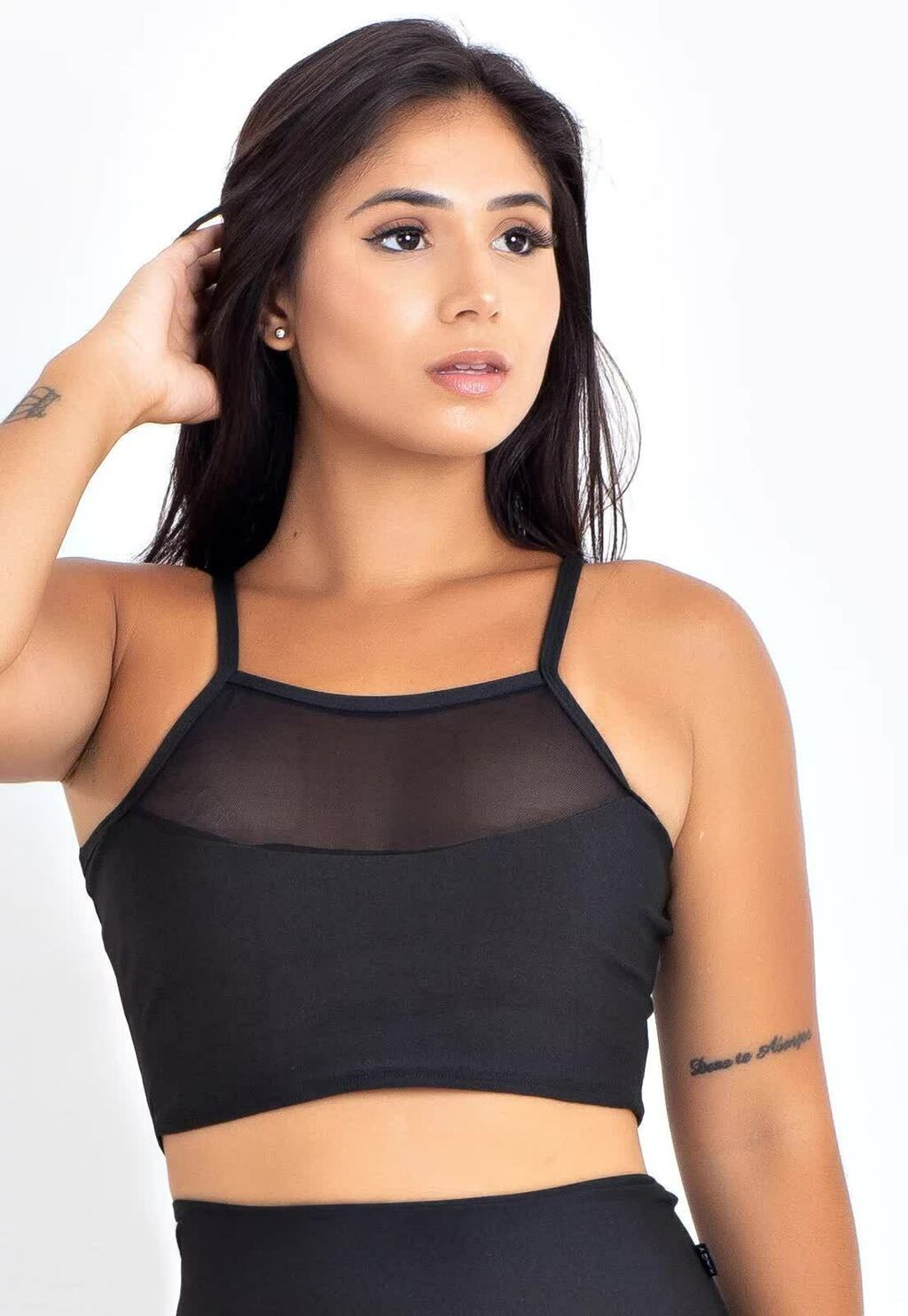 Cropped Fitness Detalhe Transparente Cropped | REF: LX118