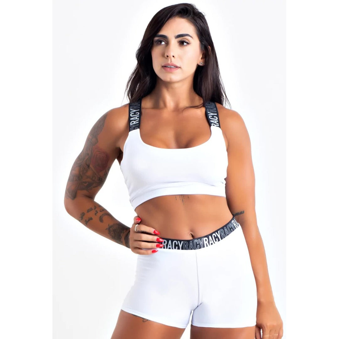 Conjunto Short + Cropped Elástico Conjunto Fitness | REF: FRD7