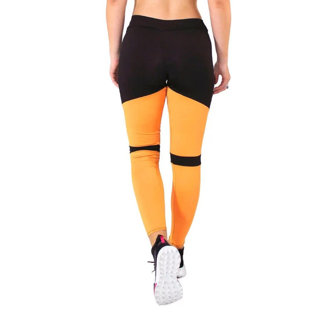 Calça Com detalhes Amarelo Legging Fitness Preto | REF: LC31