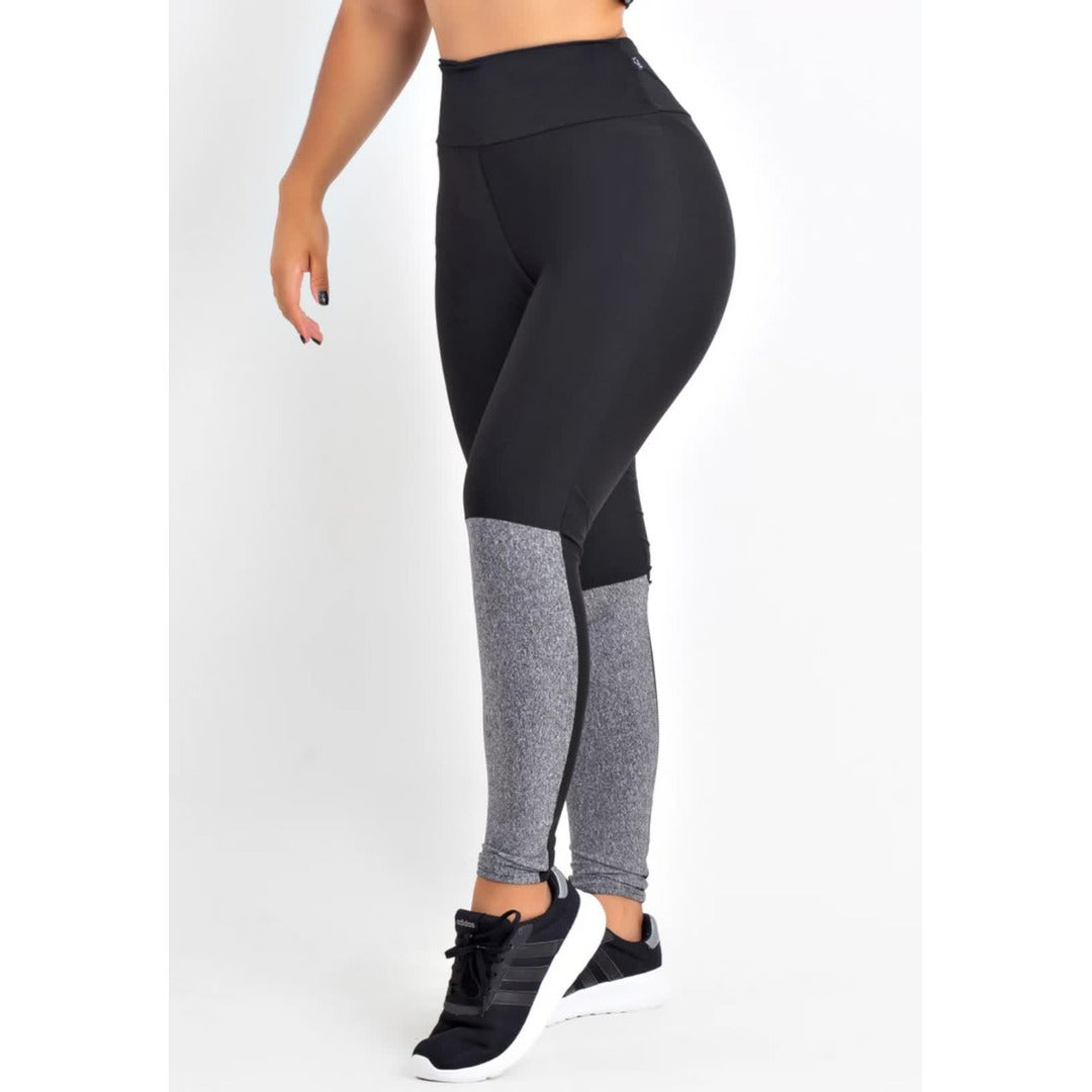 Calça Preto com Mescla Legging | REF: LX174