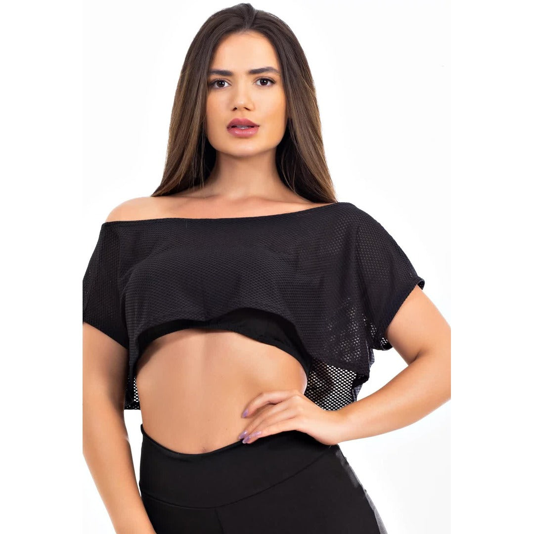 Blusa Feminina e Cropped Preto Tomara que Caia | REF: LX284