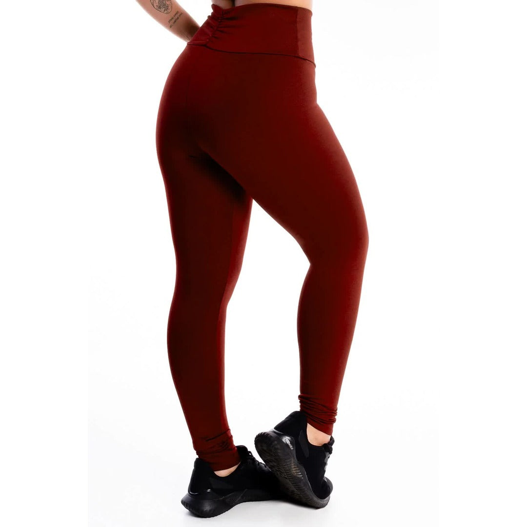 Calça Detalhe Cós Vermelho Legging Lisa | REF: LX314