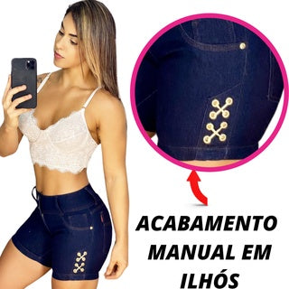 Short Feminino Cintura Alta Barra Dobrada : Versatilidade