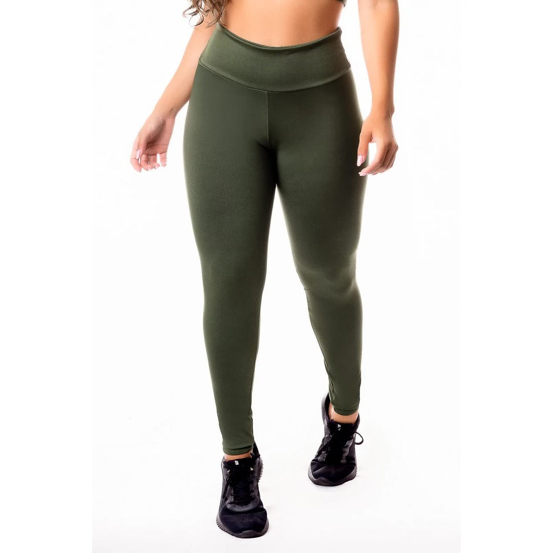 Calça Cintura Alta Legging Fitness Verde Militar | REF: SV38