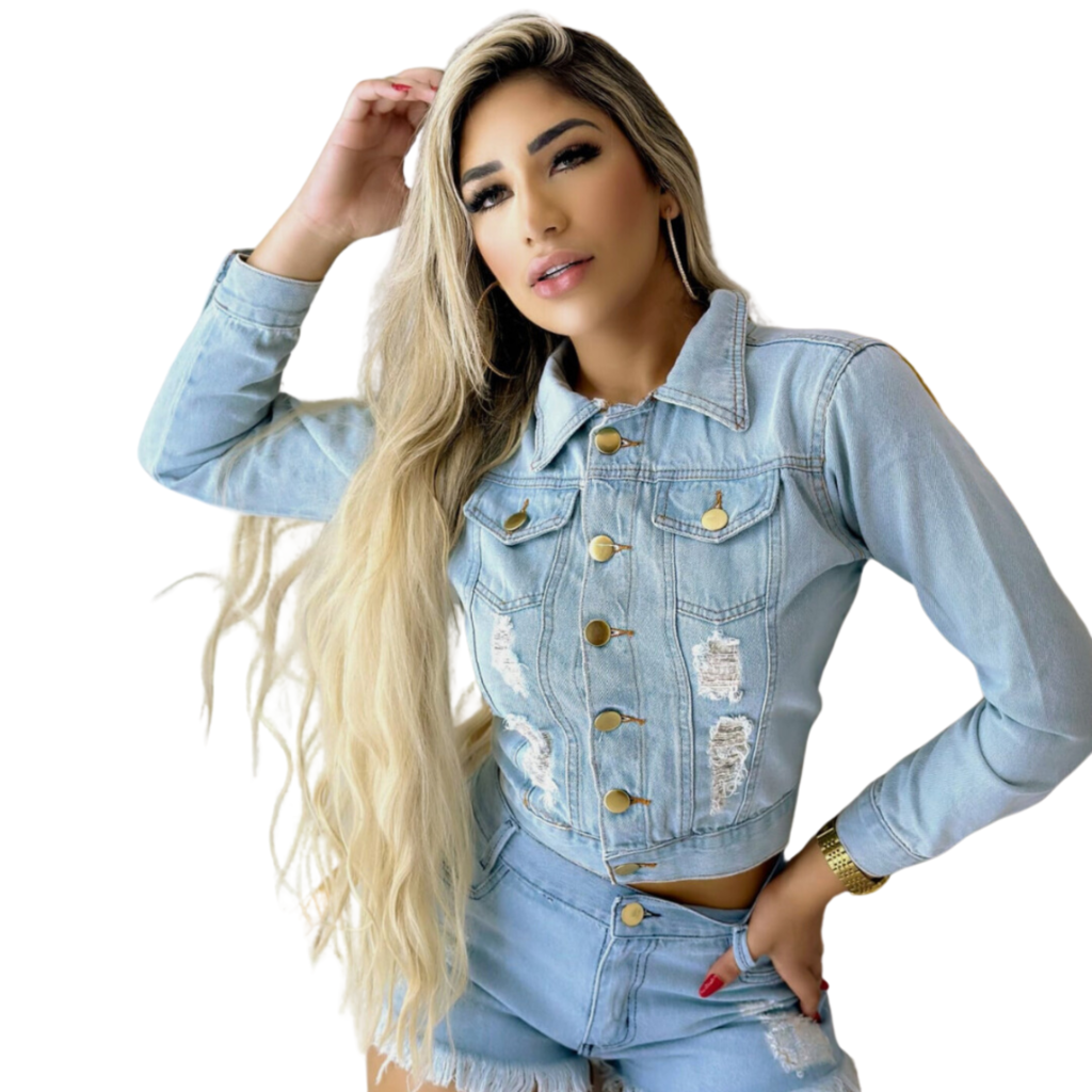 Jaqueta Jeans Destroyed: Estilo Rebelde em Dobro