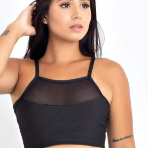 Cropped Fitness Detalhe Transparente Cropped | REF: LX118