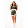 Conjunto Short Verde Militar com Branco Cintura Alta e Cropped Alcinha Academia | REF: CSV16 2 264eae27d343b6981c754f249e08567b b4a8e38d7e8c9c7c4817558156708343 1024 1024 1