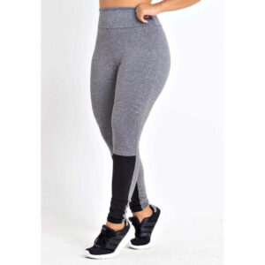 Calça com Detalhe Preto Legging Fitness Mescla | REF: LX165